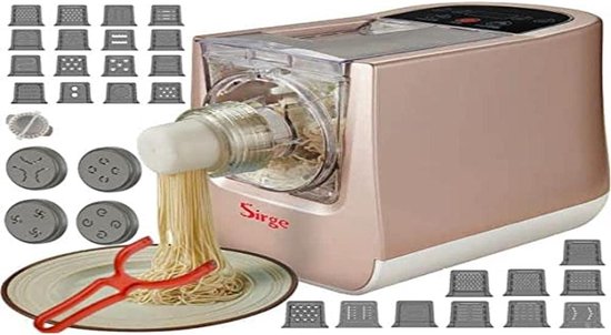 Automatische Pastamachine met 30 Opzetstukken en Ravioli Set - Verse Pasta Maken Thuis van Merkloos