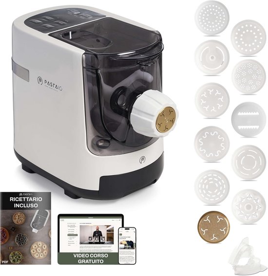 Automatische Pastamachine met Weegschaal en 12 Opzetstukken voor Zelfgemaakte Pasta van Merkloos