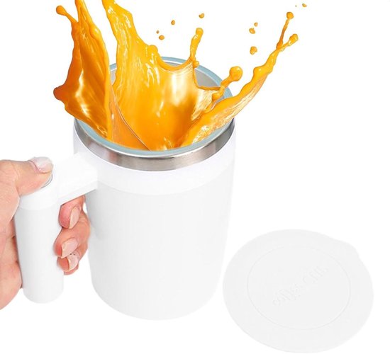 Automatische Roerbeker - Magnetische Mixer - Dranken Mengen - Eén Knop Bediening - 380 ml - Wit