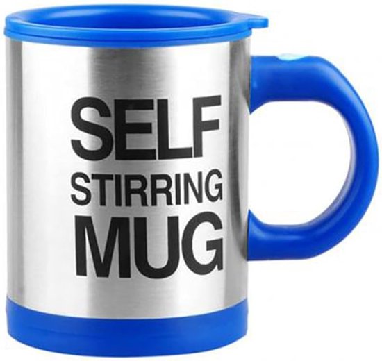 Automatische Roerbeker - Mok met roerder - Koffie mengen - Automatische vortex - 400 ml - Blauw