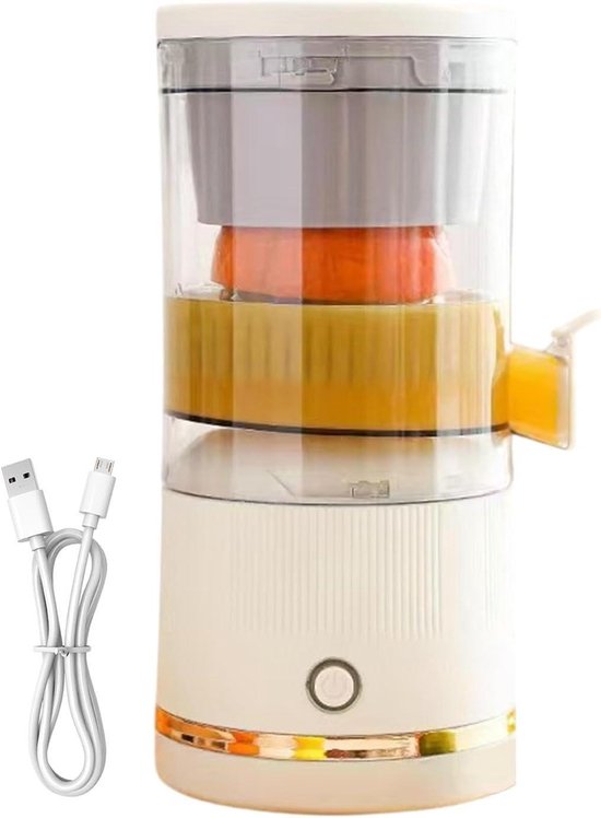 Automatische Sapcentrifuge - Fruitpers Elektrisch - Verse Sapjes Maken - Automatische Scheiding - 23.7 cm - Wit