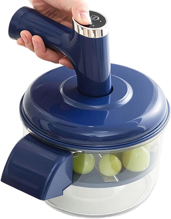 Automatische Schilmachine - Keuken Gadget - Fruit Voorbereiden - Eén Knop Bediening - 19.5 x 24 cm - Blauw