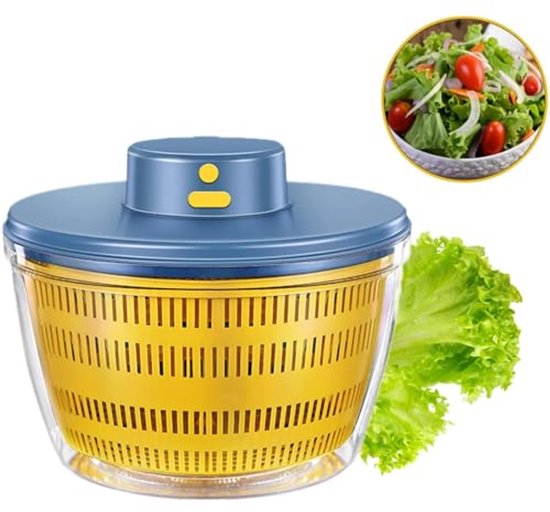 Automatische slacentrifuge voor groenten en fruit - USB draadloos, 4000 ml, Keukenhulp voor snel afwateren van Merkloos
