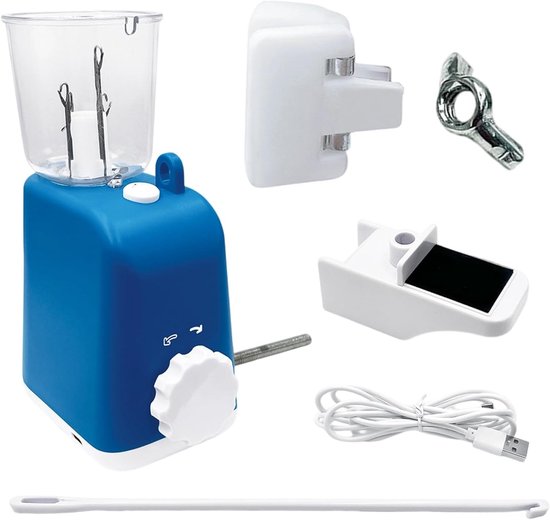 Automatische Vlechtmachine - Draad Winder - Sieraden Maken - Eenvoudige Bediening - 14.5 x 11 x 16 cm - Blauw