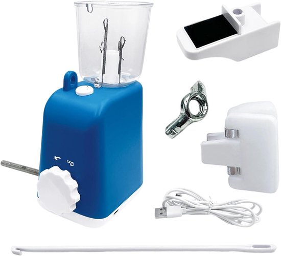 Automatische Vlechtmachine - Sieraden Maker - DIY Sieraden Maken - Tijdbesparende Rotatie - 14.5 x 11 x 16 cm - Blauw