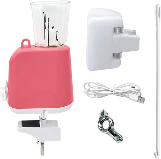 Automatische Vlechtmachine - Wikkelmachine Knutsels - Sieraden Maken - Eenvoudig Creatief - 14.5 x 11 x 16 cm - Roze
