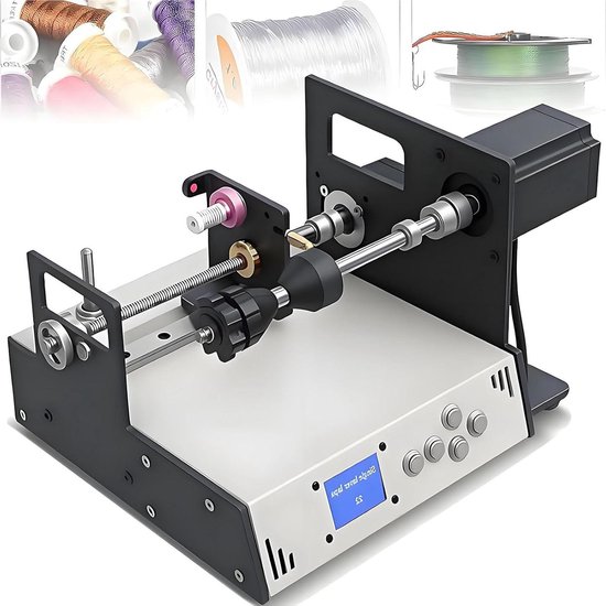 Automatische Wikkelmachine - Spoelwikkelapparaat - Draad Precisie Wikkelen - LED Scherm Nauwkeurigheid - 10 cm Breedte - Grijs