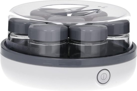 Automatische Yoghurtmaker met Glazen Potten - Maak Heerlijke Zelfgemaakte Yoghurt van Cuisinier Deluxe