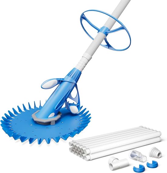 Automatische zwembadreiniger incl. 12 slangen, bodemzuiger voor het reinigen van zwembaden en pools, zwembadzuiger voor onderhoud en reiniging