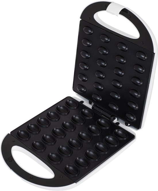Avenido AV 3090 Noten- en Koekjesmaker – Cakemaker - Cake pop maker - Keukenmachine - 24 halve koekjes (12 compleet) – Antiaanbaklaag – 2 min baktijd – Bakeliet – Warmte-isolatie