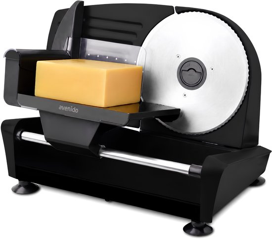 Avenido™ - Elektrische RVS Snijmachine - Ø19CM - Snijdikte 0-15MM - Allessnijder - Broodsnijmachine - Vleeswaren Snijmachine Kaassnijmachine Elektrisch - Food Slicer
