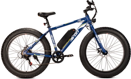 Avon X6 250w E-bike Fatbike 250w Motor 26 Inch Blauw Gratis Rijklaar Bezorgd van Avon
