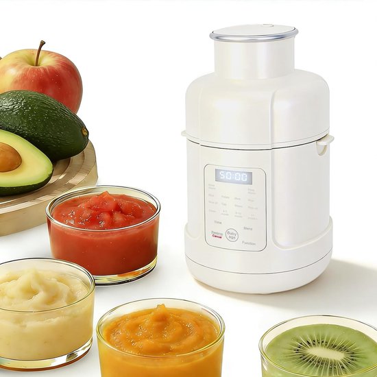 Babyvoedselmaker, babypapbereider, automatisch koken en versnipperen voor gezonde zelfgemaakte babyvoeding, BPA-vrij