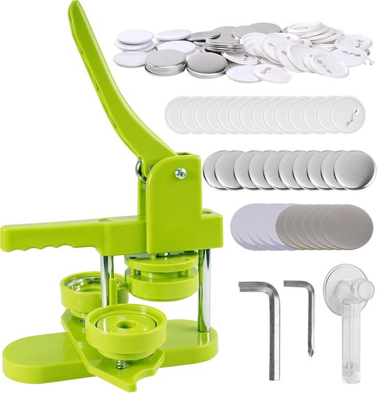 Badge Pin Maker Machine 58mm (2.25 inch) DIY Persmachine Kit met gratis 100 stuks Button Onderdelen & Cirkelsnijder