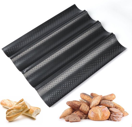 Baguette Bakplaat met Antiaanbaklaag - Perfect voor Thuisbakken