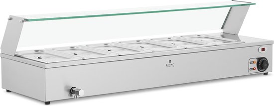 bain marie - 6 GN 1/3 bakken - Royal Catering
