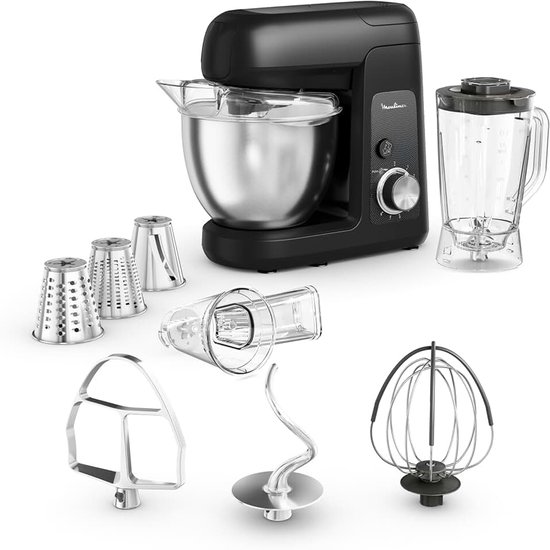 Bake Partner, 1100 W, keukenmachine, duurzame prestaties QA522810 | BakeGood, planetaire beweging QA522810, Glama zwart, Complete bakset, Duurzaam, Veilig en eenvoudig in gebruik