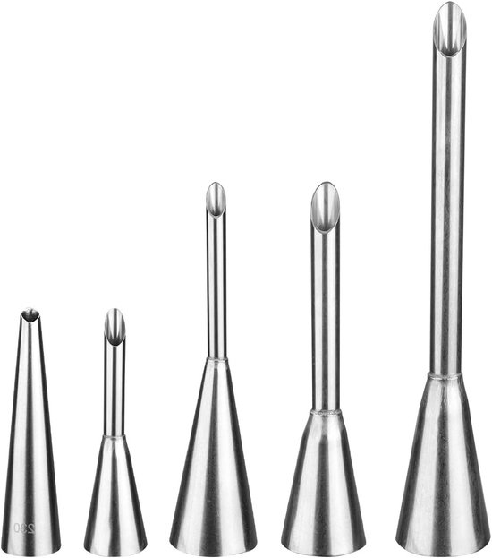 Bakken met 5-delige set accessoires voor cakeversiering, nozzles, cupcake tools en spuitzakken van Merkloos