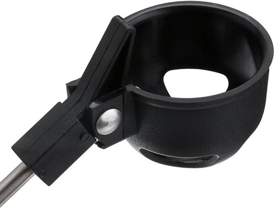 Ball Retriever van roestvrij staal, Intrekbare Golfbal Pick-up Golf Ball Scoop Grabber (Zwart)