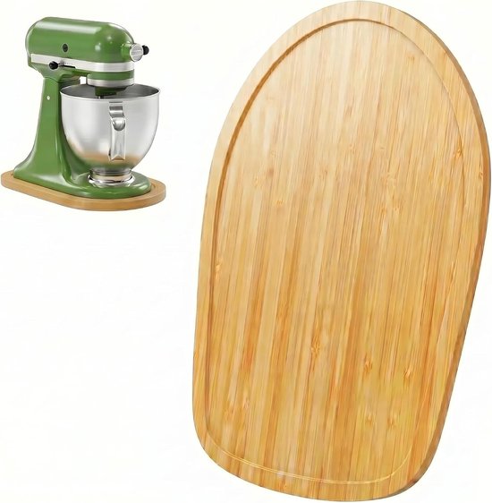 Bamboe-glijmat met antisliponderkant, geschikt voor Kitchen Aid-keukenmachines met kantelbare kop van 4,5–5 QT - ShopVlot