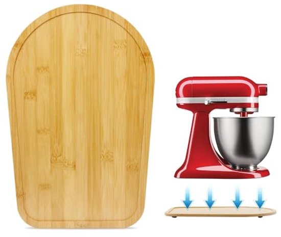 Bamboe Glijplank voor Keukenmachine 4.5-5 Qt - Ideaal voor Gebruik met Foodprocessor en Roerapparaat van Yakira Home.