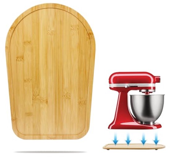 Bamboe Mixer Slider Mat voor Keukenmachines 4.5-5 Qt – Schuifmat voor Stand Mixer Accessoires van Merkloos