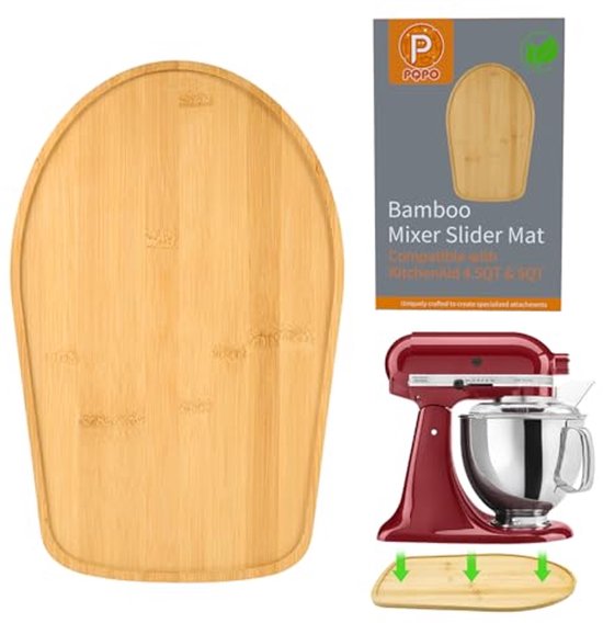 Bamboe Mixer Slider voor Keukenhulp 4.5/5 Quart Tilt-Head Stand Mixer van Merkloos
