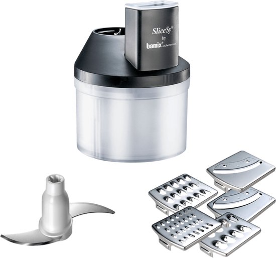 Bamix SliceSy elektrische rasp Zwart, Transparant van Merkloos
