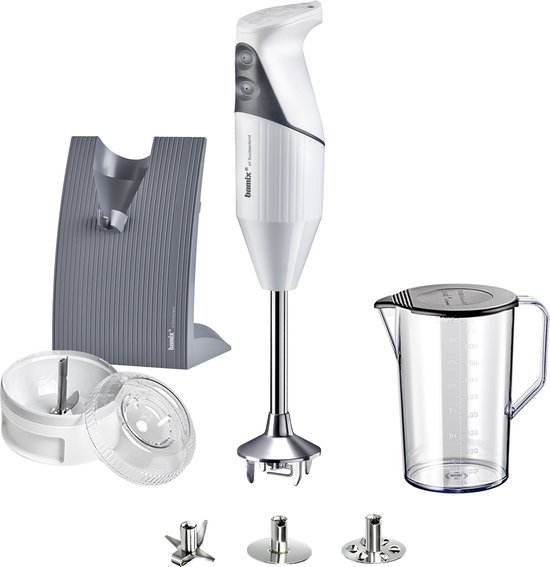 Bamix Staafmixer Swissline M200 Light Grey - 200 W - Met Accessoires En Smart Helpers van Bamix