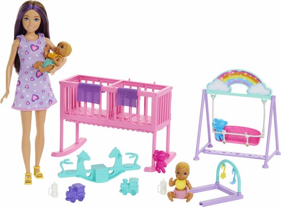 Barbie Skipper Babysitters - Met Barbiepop en speelset van Barbie