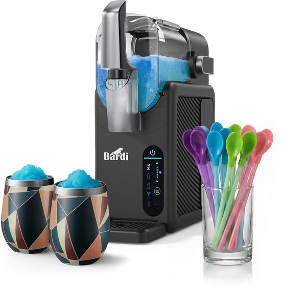 Bardi Slushmachine grijs met set cups Abstract Colours van Merkloos