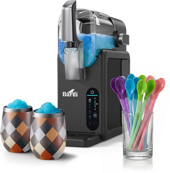 Bardi Slushmachine grijs met set cups Blok van Merkloos