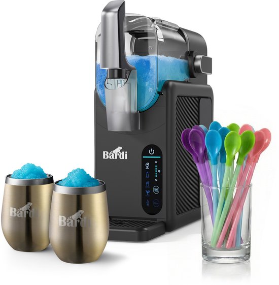 Bardi Slushmachine grijs met set cups Goud van Merkloos