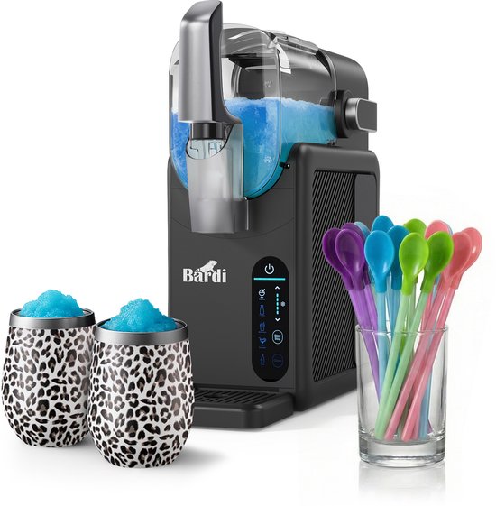Bardi Slushmachine grijs met set cups Leo van Merkloos