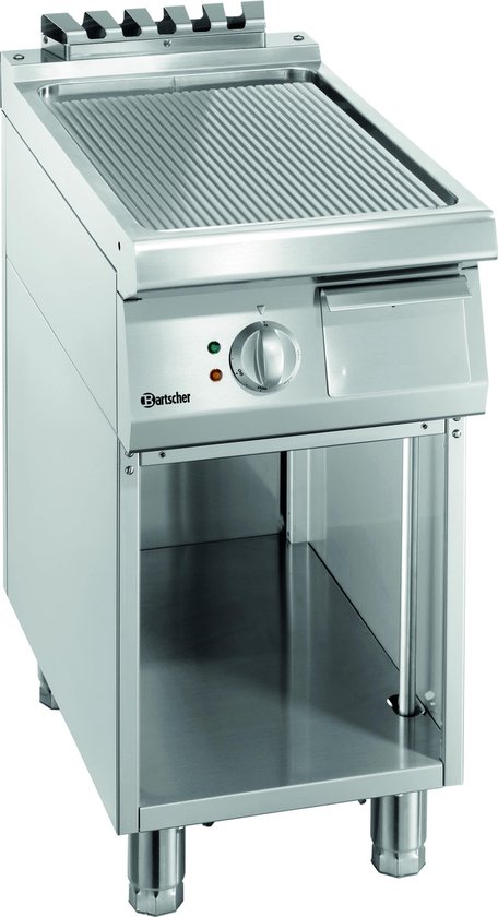 Bartscher Bakplaat 700 B400 - Geribbeld - 5 kW - 400V - 400x700x850mm