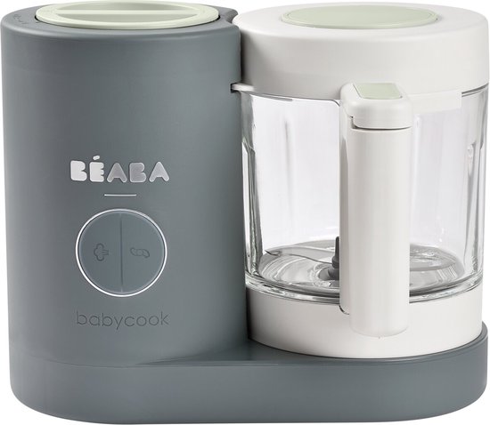 Béaba Babycook® Neo - 4-in-1 Stoomkoker - Babyvoeding Bereider - Foodprocessor - 1250 ml - Grijs van BEABA