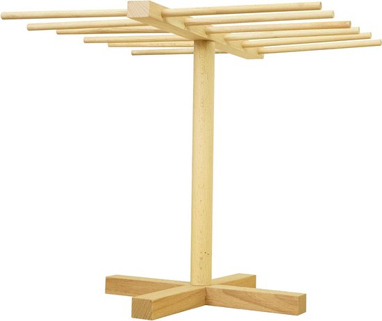 Beech Wood Pasta Drying Rack Stand - Kitchen Noodle Storage Rack - Natural Simple Design pasta droogrek van MyGift