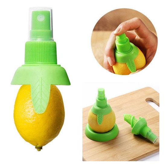 Bekend van TV – BPA-vrij Citrusspray Citruspers - spray citruspers - citrusfruit – citroen - spuit - keukenhulpjes – 2 stuks van Merkloos