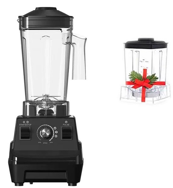 Benelux Select Blender - Blender Smoothie - Incl. 2 Mengbekers - BPA-vrij - Veiligheidssysteem - Meerdere snelheden - 1800W - 1.8L van Merkloos