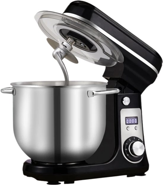 Benelux Select Deegmixer – Deeg Mixer – Deeg Mixer Keukenmachine – 1200 W – Met Accessoires - 6 Snelheden + Pulse - 35,1 × 28,5 × 31,2 cm van Benelux Select