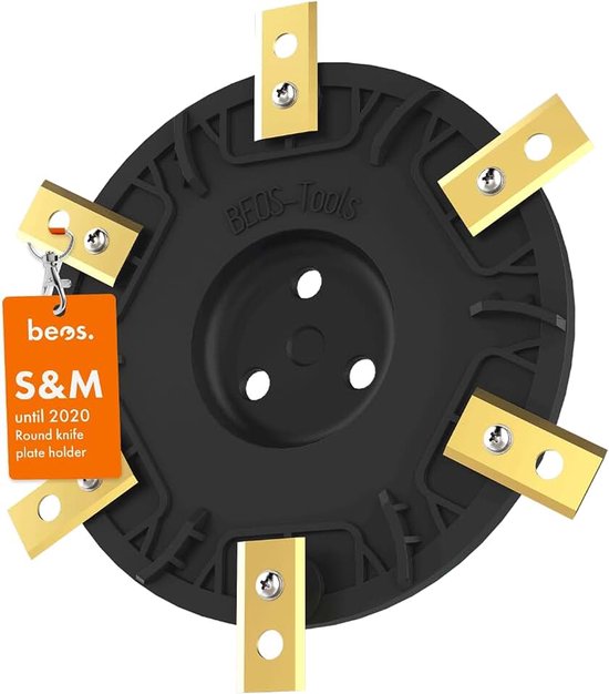 Beos Robotmaaier Afstelblad Disc voor 6 Bladen - Glasvezel Versterkte Bladen Disc - Robotmaaier Draaischijf met 6 Bladen voor Worx Landroid S&M (tot 2020), Landxcape, Kress & Einhell | Glasvezel versterkte messenschijf – 146 mm Ø – spuitgieten