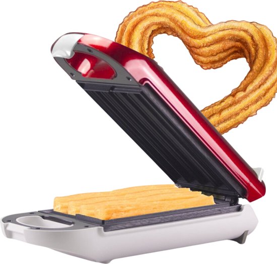 Beper BT600Y Churros Maker - Churrosmachine voor 4 Churros - Wafelijzer - Kerts Cadeau - Met Antiaanbaklaag & Indicatielampje - 700 W van Beper
