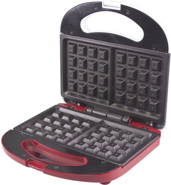 Beper BT.602H - Wafelijzer - Wafelmaker - Dubbele Anti-aanbaklaag - Indicatielampje - 780 Watt - Hip Design - Makkelijk Opbergbaar van Beper