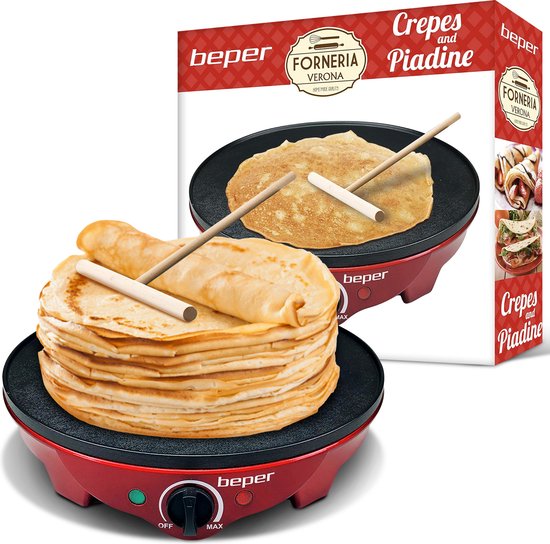 Beper BT.700Y - Pannenkoeken Maker - Pannenkoekenmachine - Elektrische Pannenkoekenmaker - Pannenkoekenpan