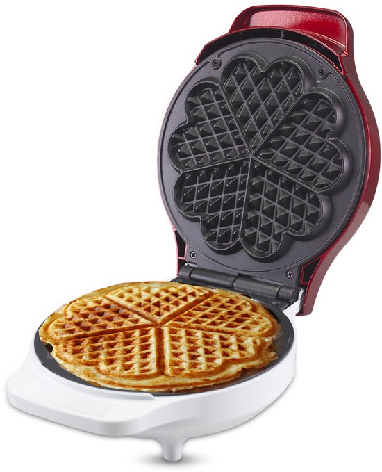 Beper Wafelijzer - Wafelmaker - Wafelmachine - Wafel IJzer - Hartvorm - Rood