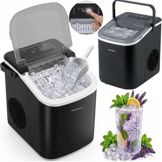 Berdsen BD-420 Serie - Ijsblokjesmaker - Automatische Reiniger - 1,1L - Zwart