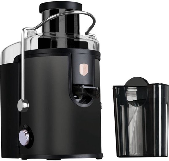 BerlingerHaus Sapcentrifuge BH9911 500 W Zwart, Roze Met deksel, Directe sapuitloop