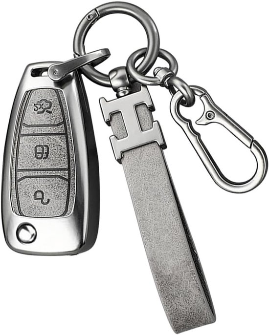 Beschermende Sleutelhoes voor Ford 3 Knoppen Flip Sleutel - Geschikt voor Focus, Fiesta, Kuga en Meer - Sleutelbescherming en Sleutelhanger Accessoire van Merkloos
