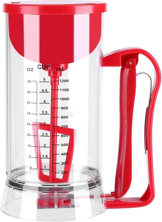 Beslag Mixer - Beslag Dispenser - Bakken Thuis - Automatische Menger - 1200 ml - Transparant