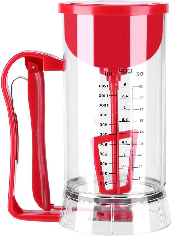 Beslag Mixer - Dispenser Beslaghouder - Bakken Maken - Automatische Menging - 1200 ml - Wit